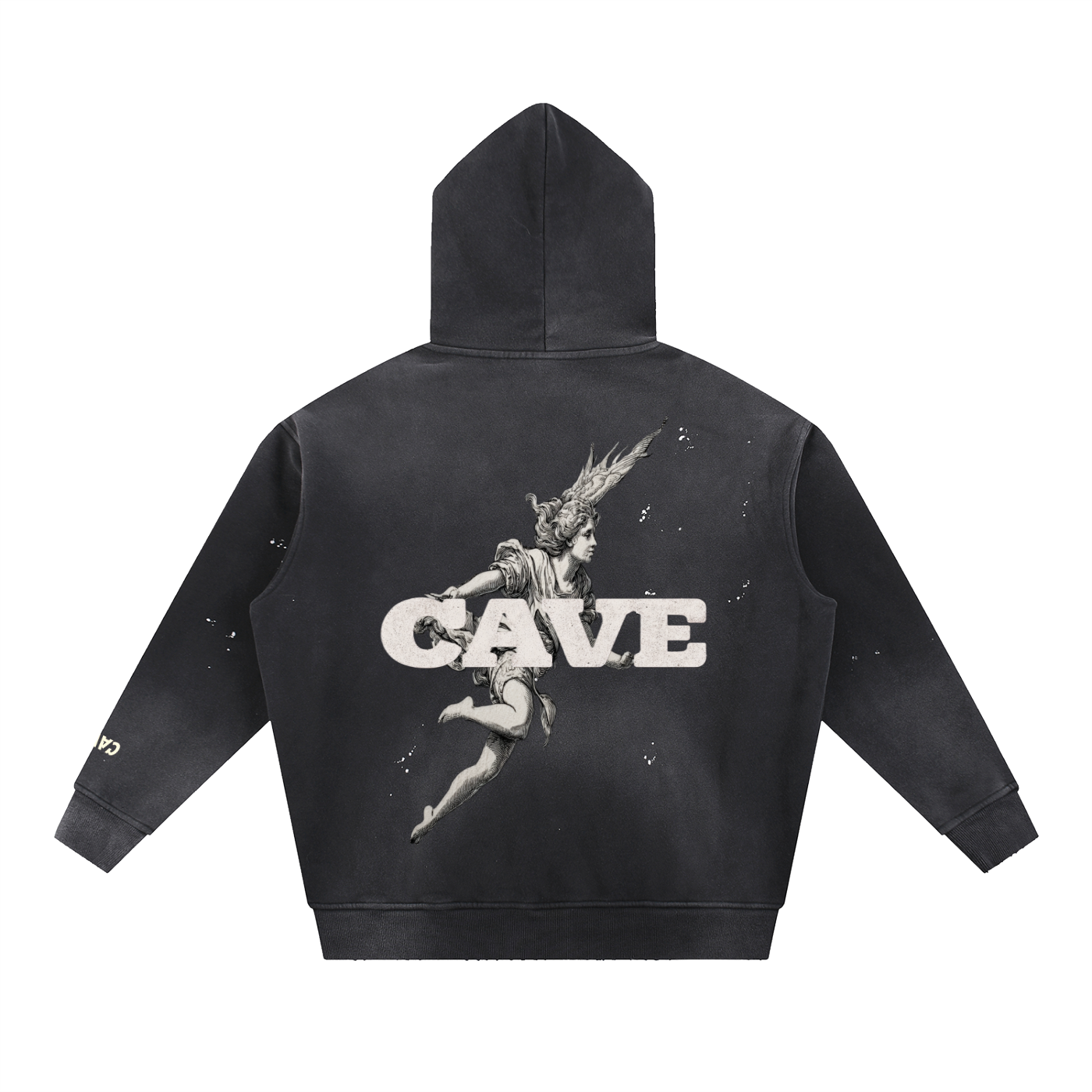 Angel Fleece Hoodie -BLACK