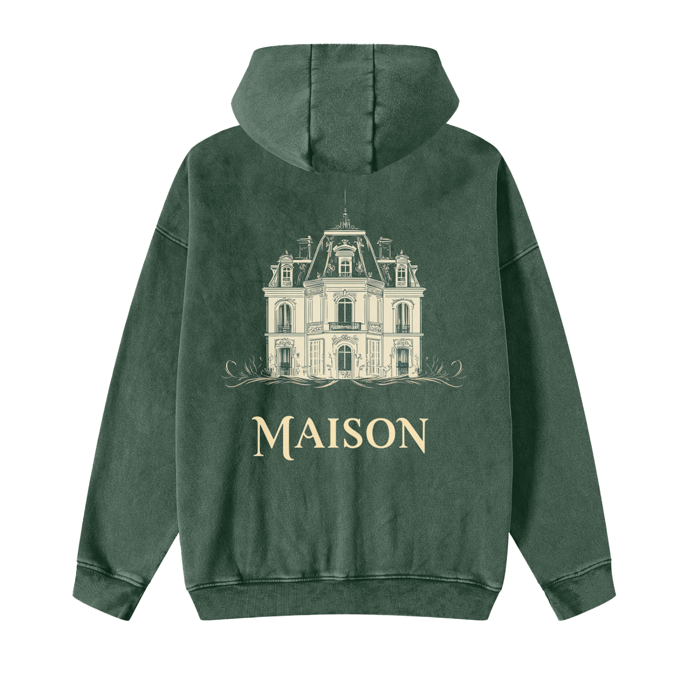 MAISON X CAVE Fleece Hoodie - GREEN