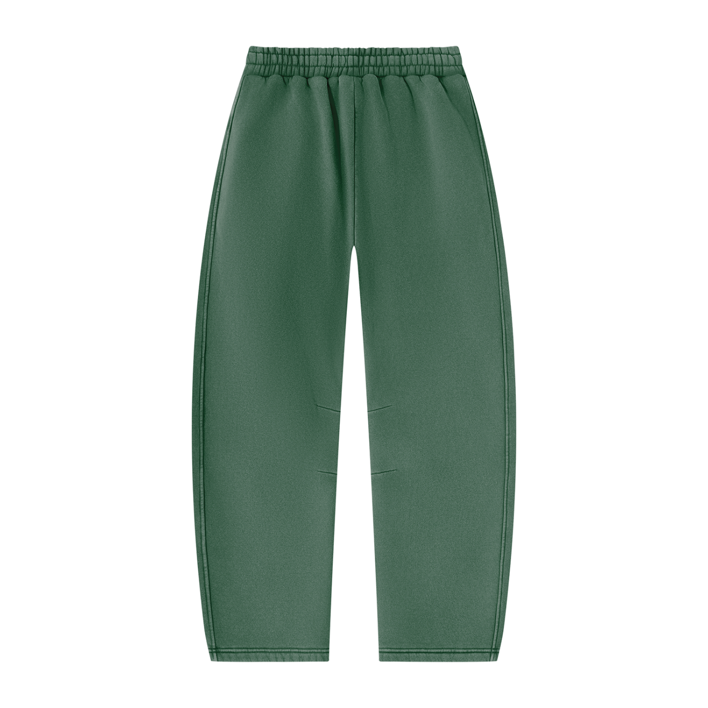 Barrel Leg Fleece Sweatpants - GREEN