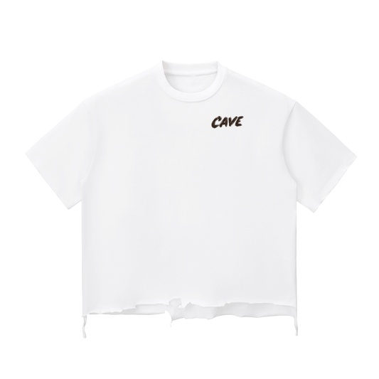Snow Wash Raw-Hem Boxy T-shirt