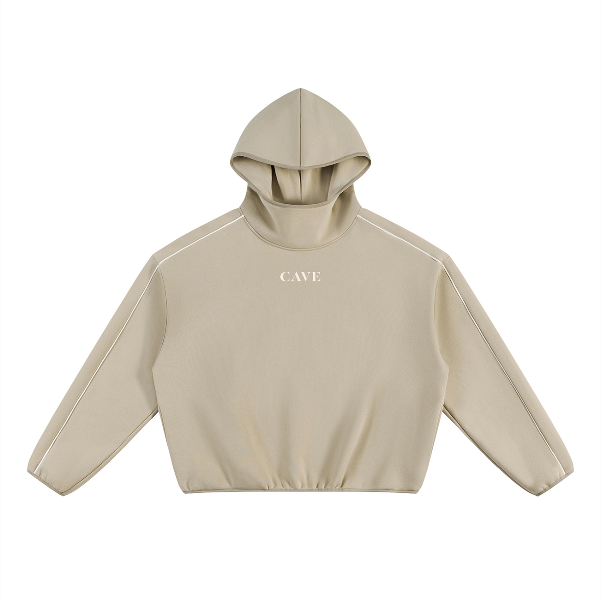 CAVE Sculpted Funnel-Neck Hoodie - KHAKI