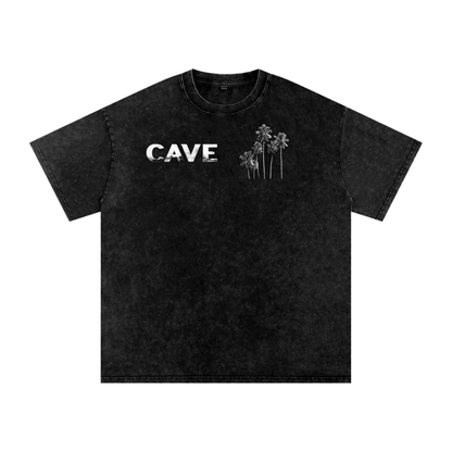 Snow Washed Oversized Cotton T-Shirt