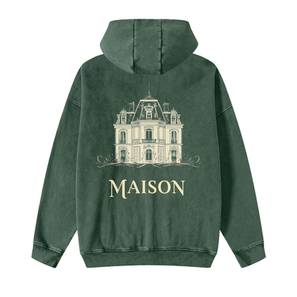 MAISON X CAVE Fleece Hoodie - GREEN