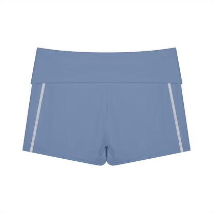 Women's High Waisted Biker Shorts - BABY BLUE