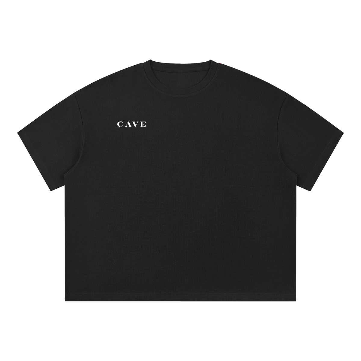 CAVE Waffle Box Tee - BLACK