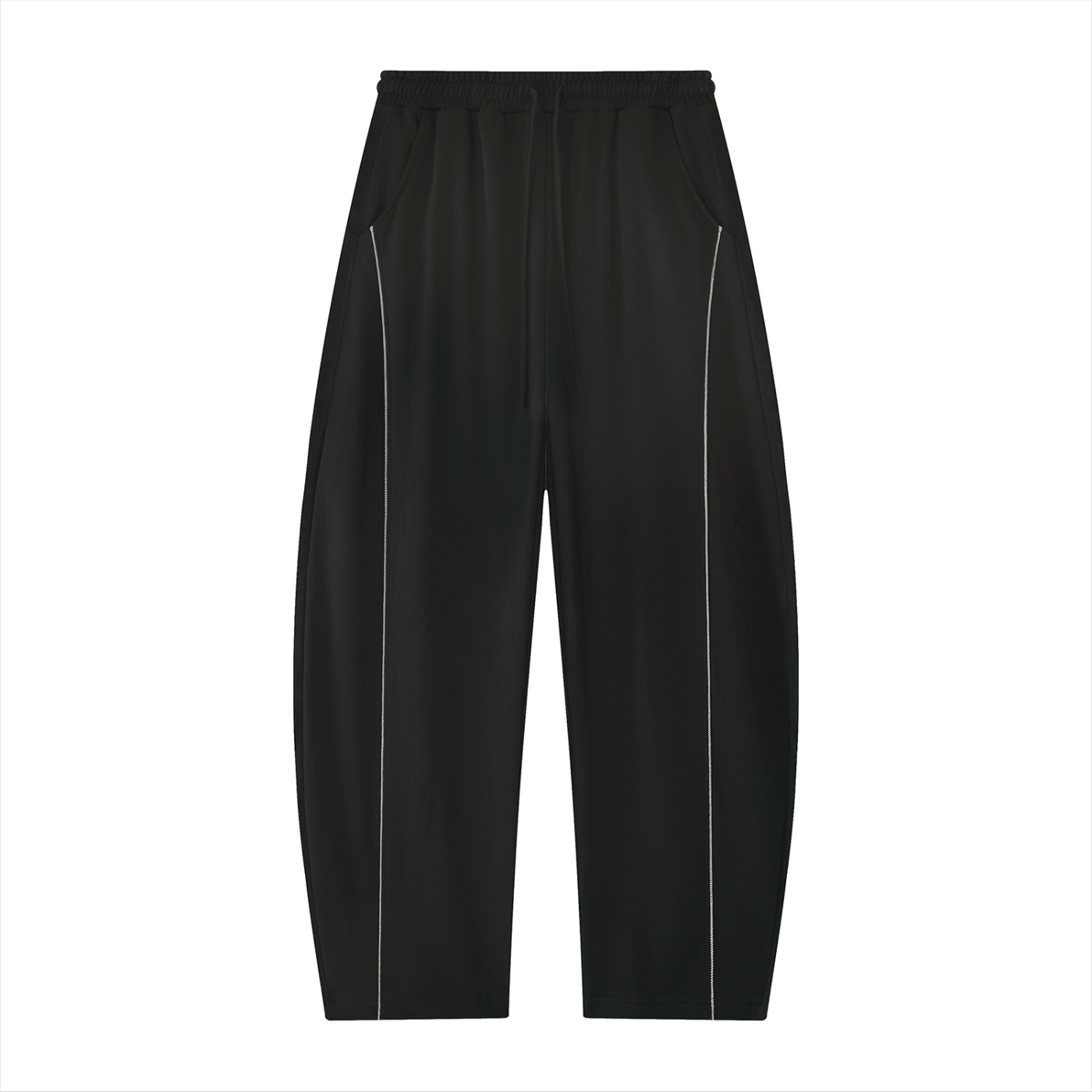 Barrel Leg Sweatpants - BLACK