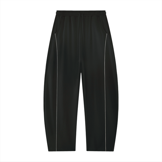 Barrel Leg Sweatpants - BLACK