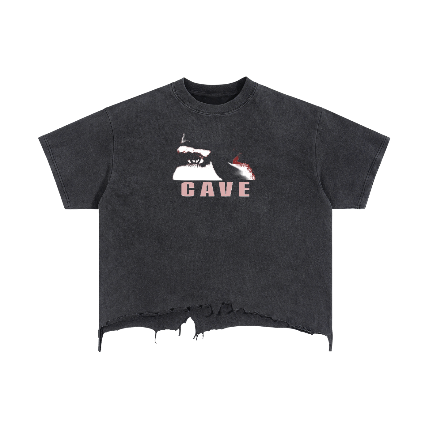 Vintage Wash Boxy Distressed Hem T-Shirt