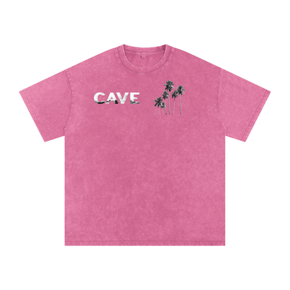 Snow Washed Oversized Cotton T-Shirt