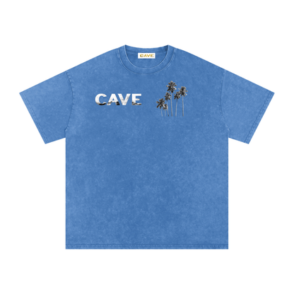 Snow Washed Oversized Cotton T-Shirt