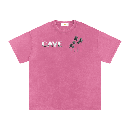 Snow Washed Oversized Cotton T-Shirt