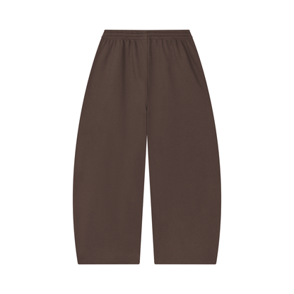Barrel Leg Pants - BROWN