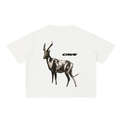 Boxy Cotton T-Shirt -GREEN/WHITE