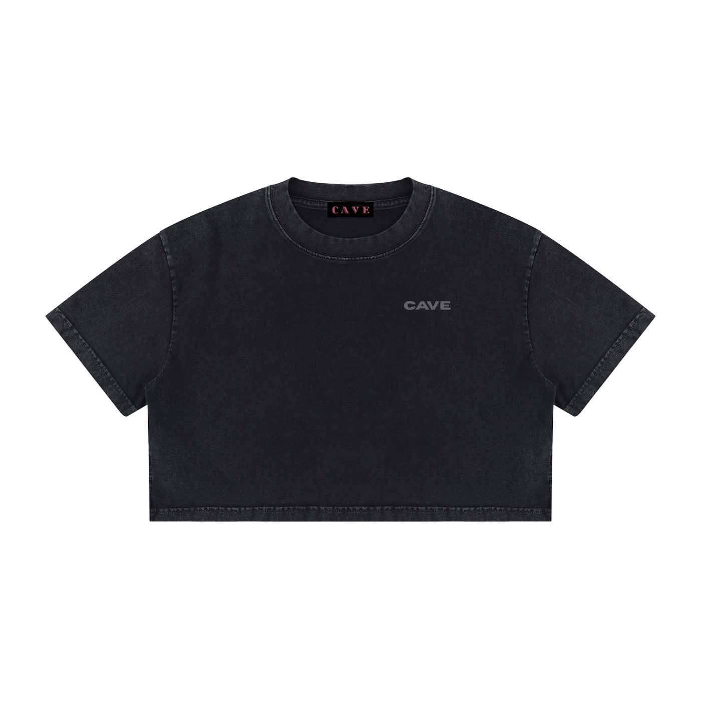 Women's Mineral Wash Cotton Crop T-Shirt
