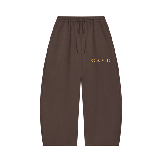 Barrel Leg Pants - BROWN