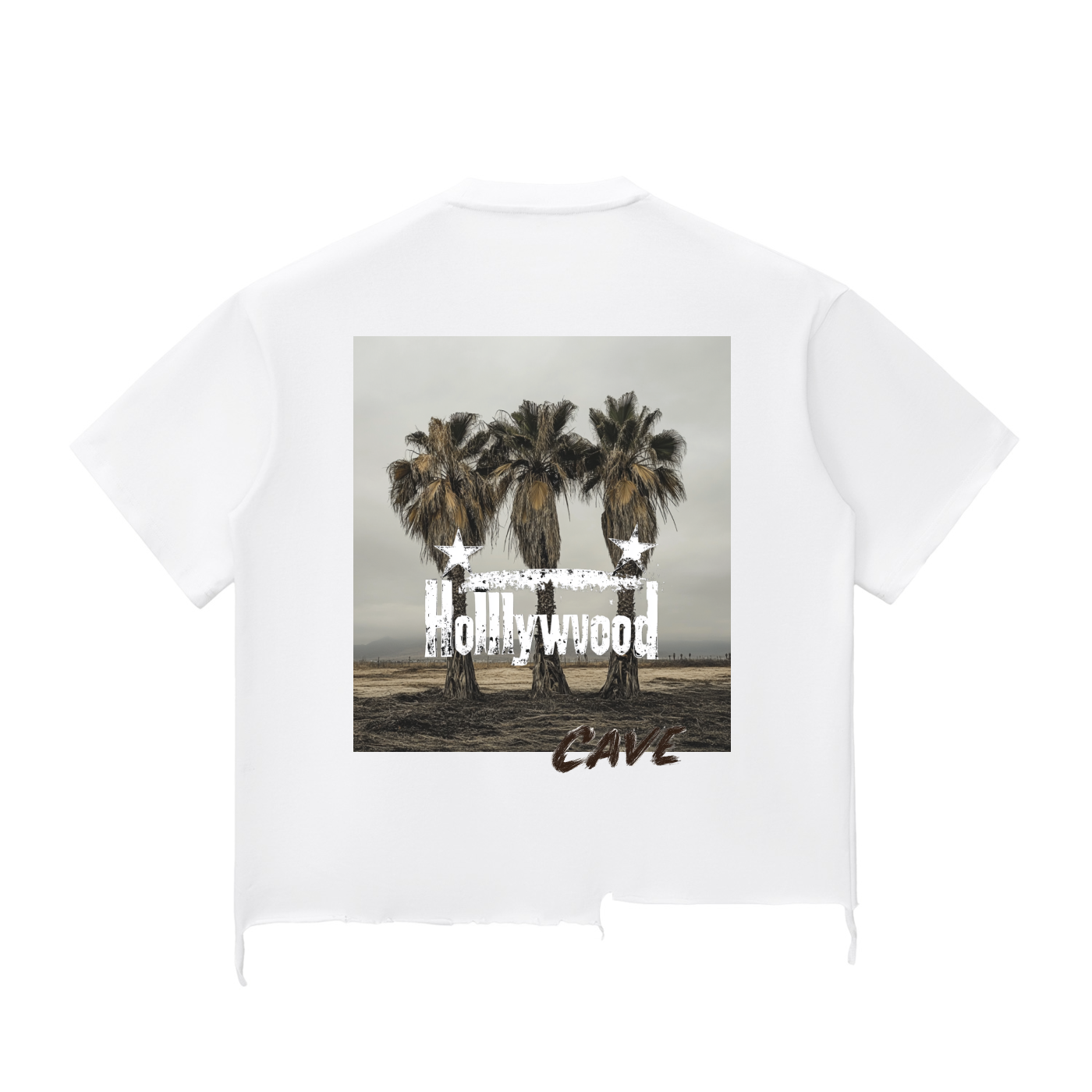 Snow Wash Raw-Hem Boxy T-shirt