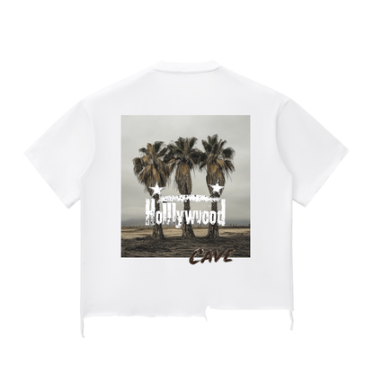 Snow Wash Raw-Hem Boxy T-shirt