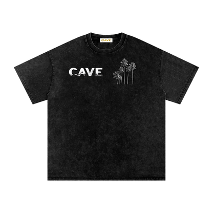 Snow Washed Oversized Cotton T-Shirt