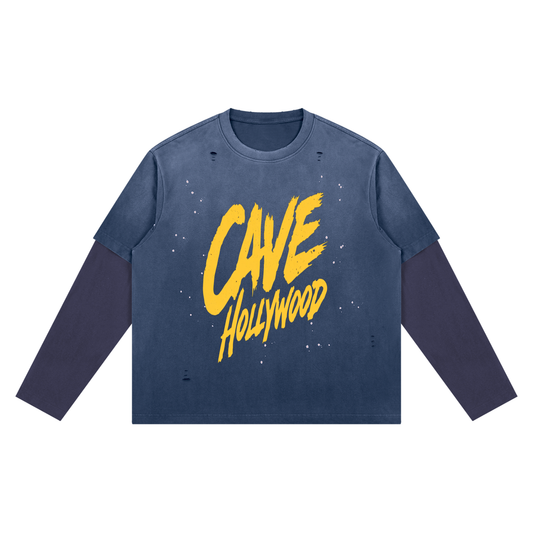 CAVE HOLLYWOOD Distressed long sleeve