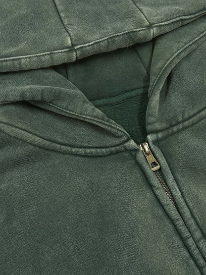 MAISON X CAVE Fleece Hoodie - GREEN