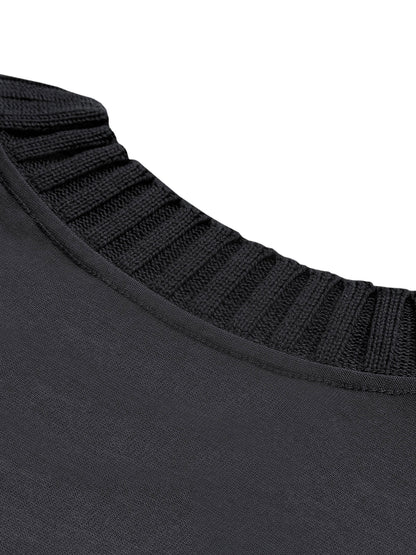 Knitted Round Neck T-Shirt